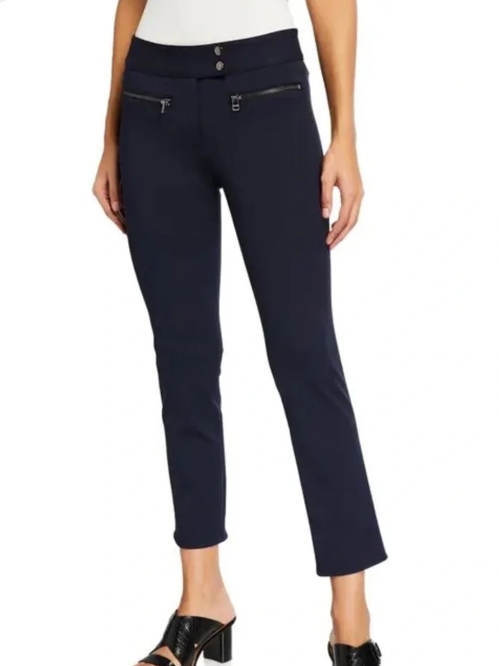 Veronica Beard Metro Cropped Kick Flare Pants Black